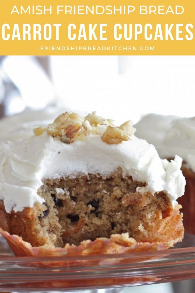 amish friendship bread carrot cake cupcakes