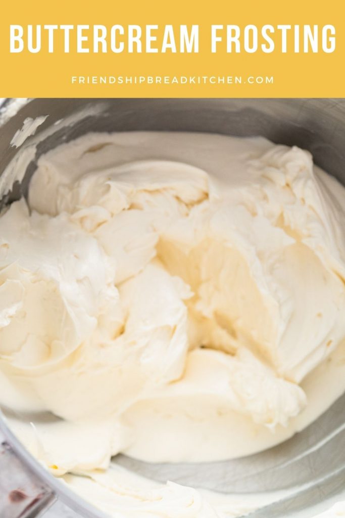 buttercream frosting in a bowl