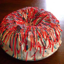 Amish Friendship Bread Fourth of July Bundt Cake