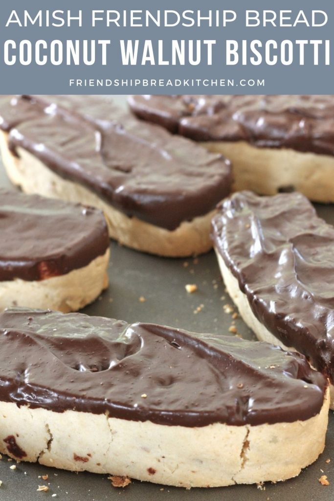 coconut walnut amish friendship bread biscotti