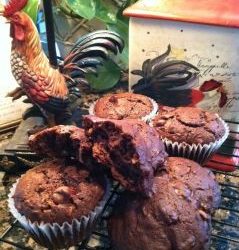 Double Chocolate Chip Coconut Amish Friendship Bread Muffins