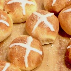 Amish Friendship Bread Hot Cross Buns