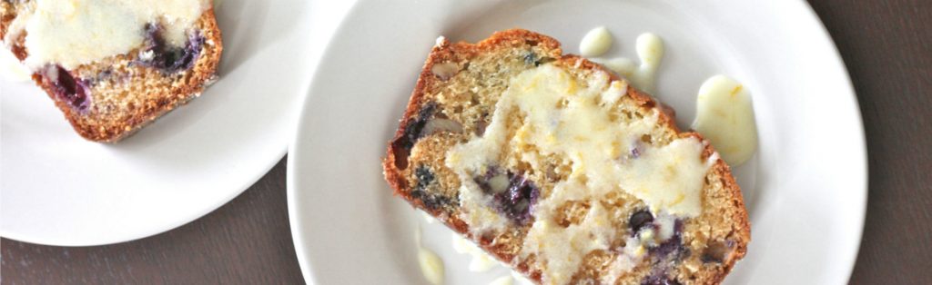 Blueberry Walnut Amish Friendship Bread with a Lemon Glaze ♥ friendshipbreadkitchen.com