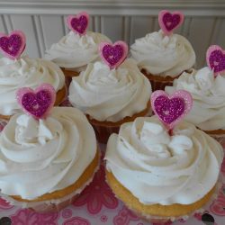 Raspberry Cream-Filled Lemon Amish Friendship Bread Cupcakes