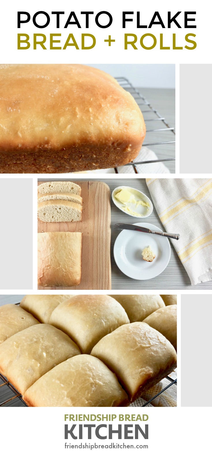 Potato Flake Amish Friendship Bread + Rolls | friendshipbreadkitchen.com