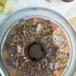 Pistachio Dark Chocolate Cardamom Amish Friendship Bread Cake ♥ littlyfiggy.com + friendshipbreadkitchen.com