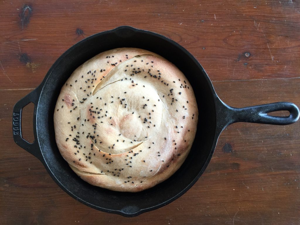 Scallion Skillet Amish Friendship Bread | friendshipbreadkitchen.com