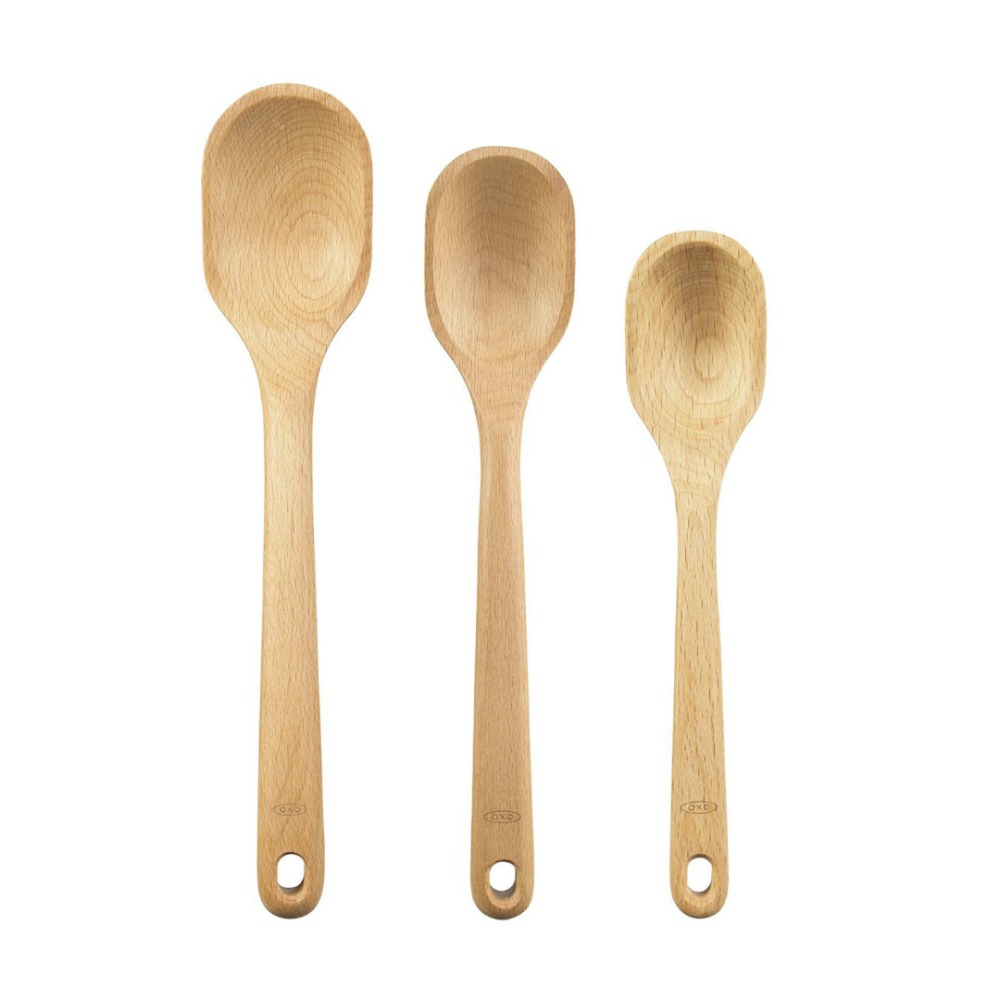 Wooden Mixing Spoons, 3 Pieces - Friendship Bread Kitchen