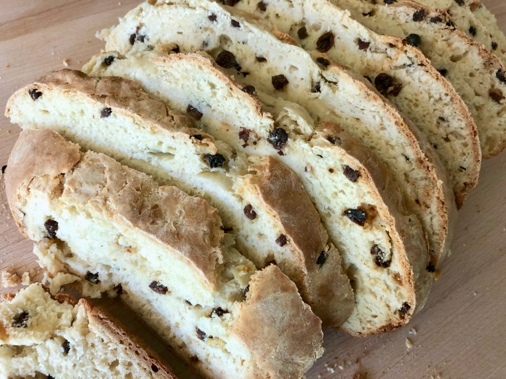 Slices of Irish Soda Amish Friendship Bread