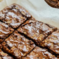 Chocolate Caramel Amish Friendship Bread Brownies