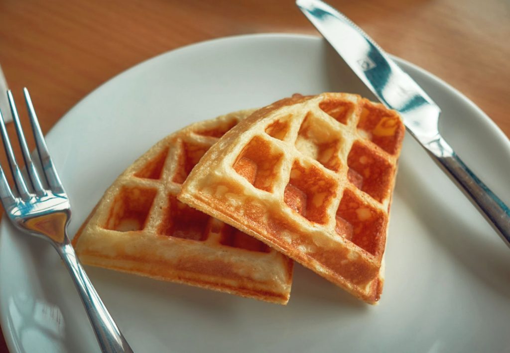 Amish Friendship Bread Waffles on plate