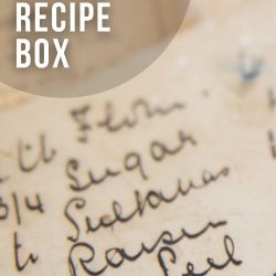 close-up of handwritten recipe