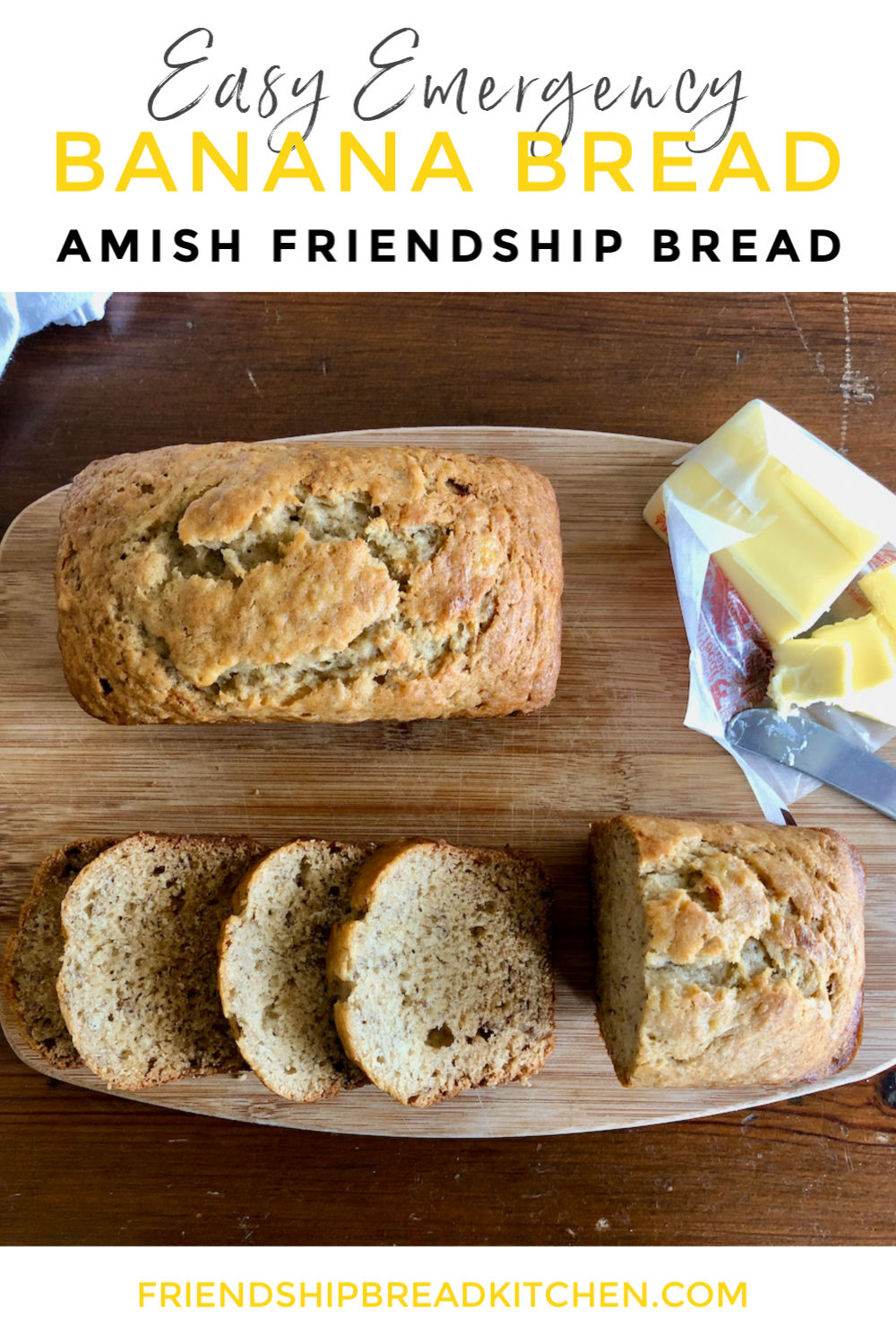 Easy Amish Friendship Bread Banana Bread