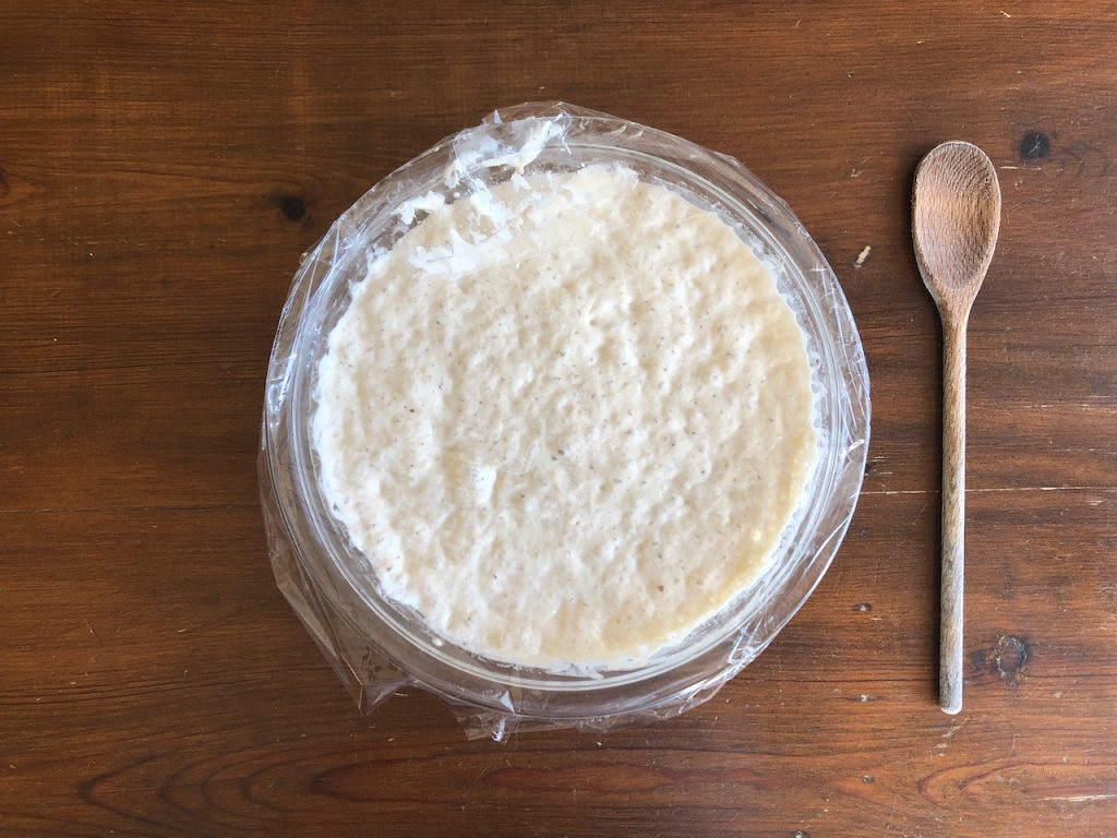 Sourdough starter in a bowl