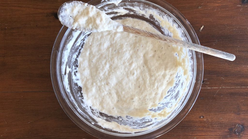 Sourdough starter in a bowl