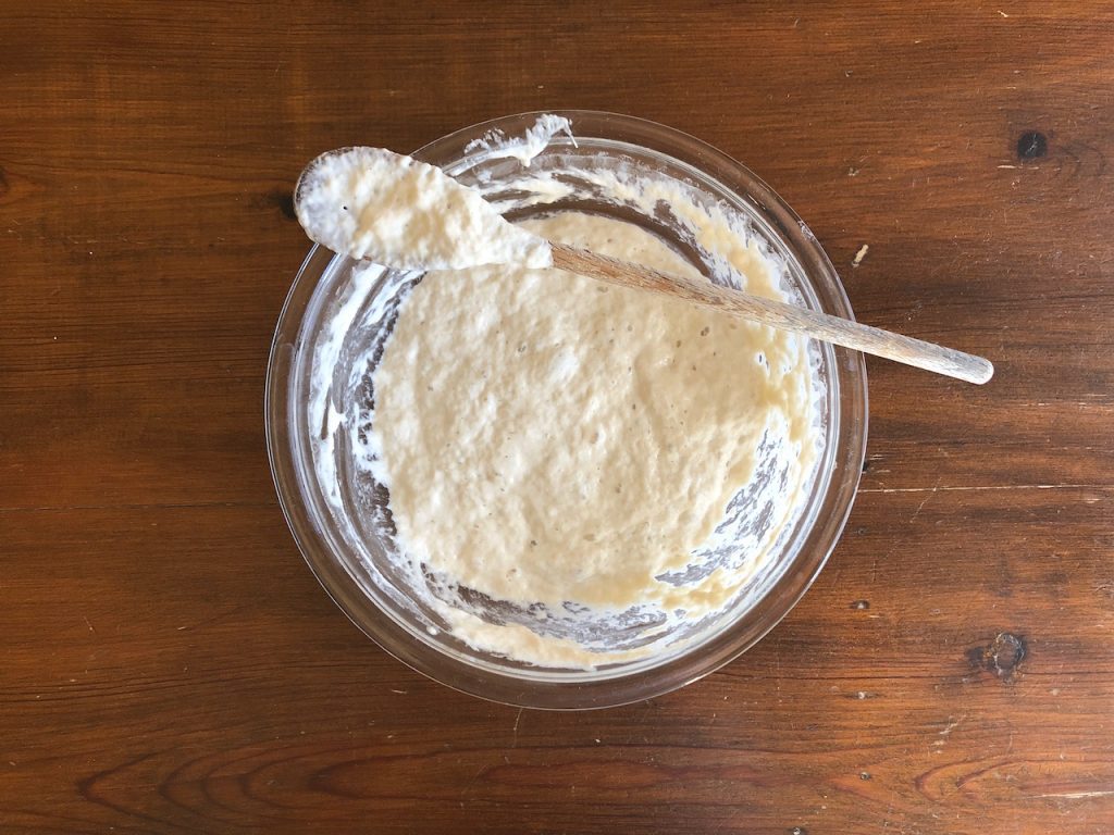 Sourdough starter in a bowl