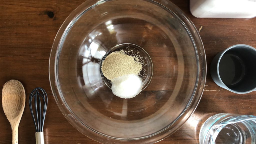 Activated yeast in a bowl