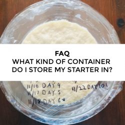 FAQ – What kind of container should I use to store my starter?