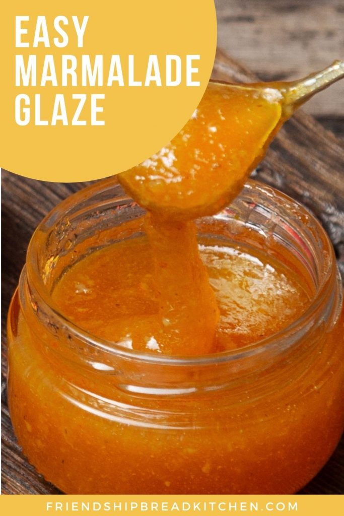 Jar of marmalade glaze